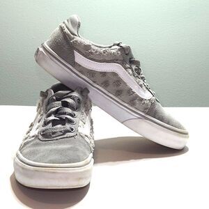 Vans Ward Deluxe Chenille Drizzle Grey Old Skool Style Sneakers Womens 6